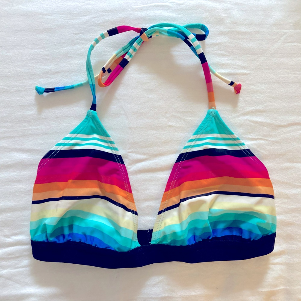 INGEAR Rainbow Stripe Bikini‎ Top size XL